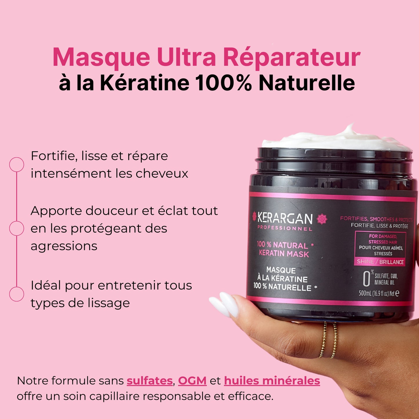 Masque ultra réparateur à la kératine - 500ml