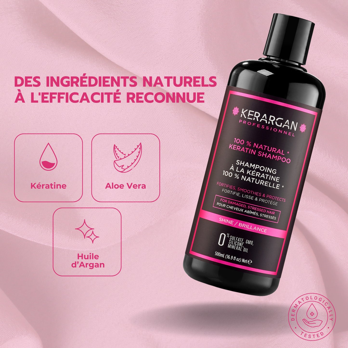 Shampoing ultra réparateur à la kératine - 500ml