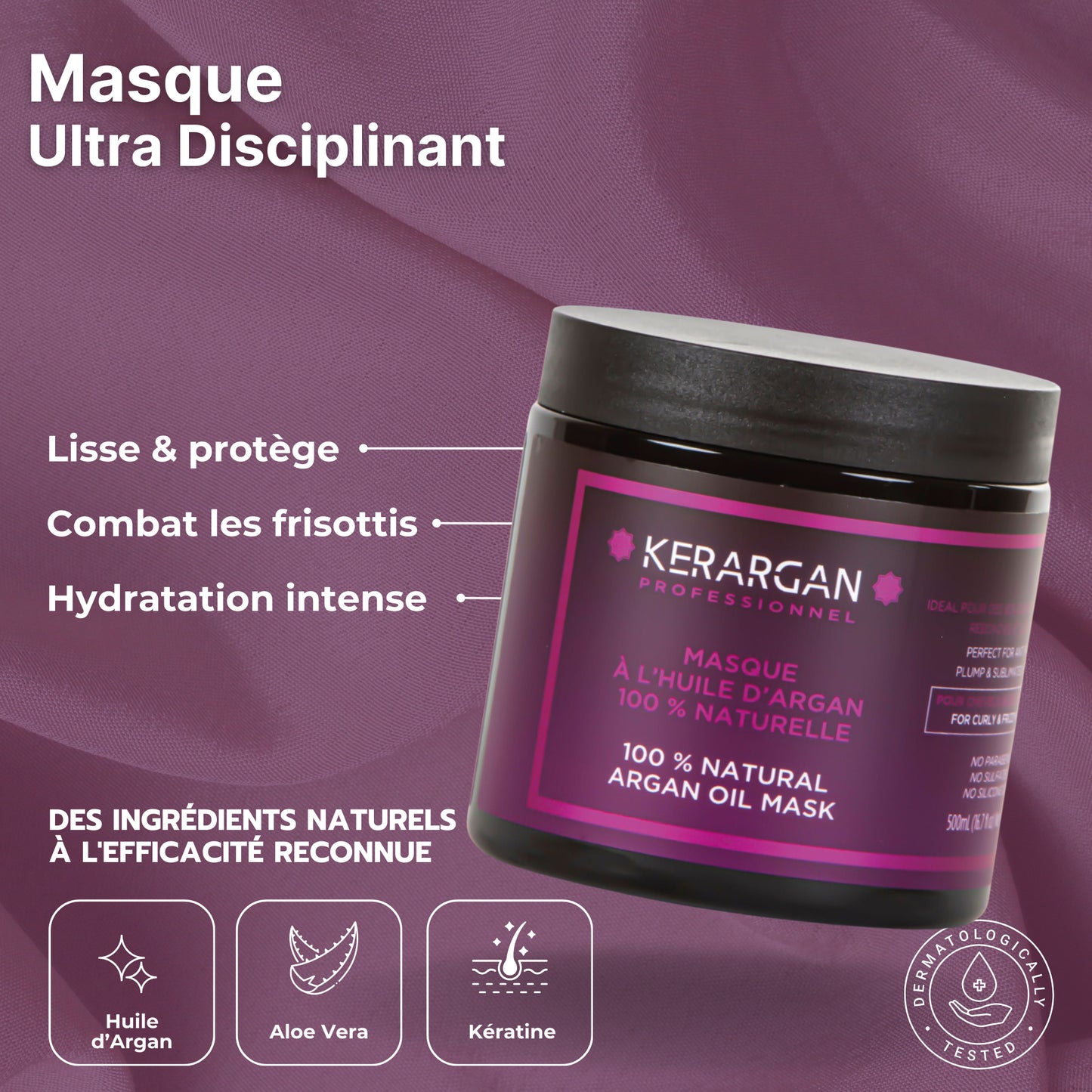 Duo shampoing et masque à l'huile d'argan - 2x500ml