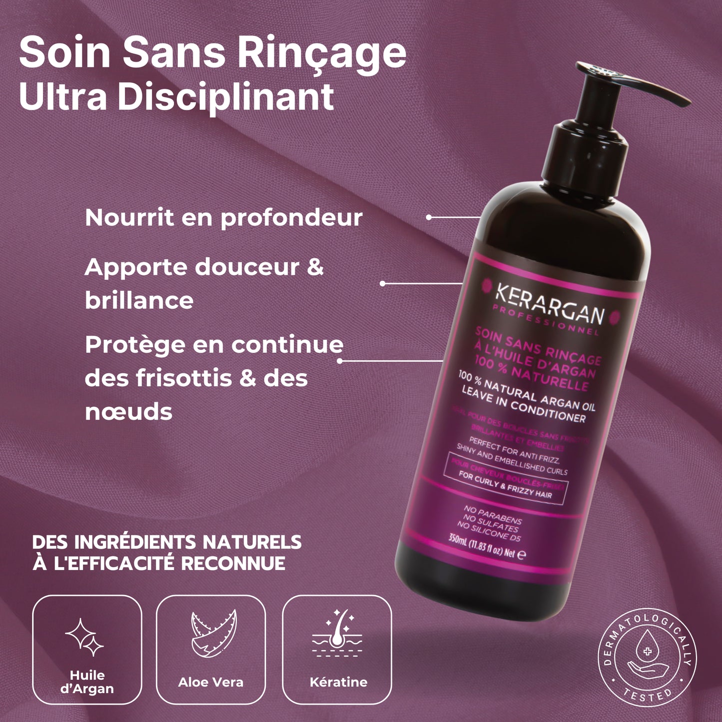 Trio shampoing, masque et leave-in à l'huile d'argan - 1350ml