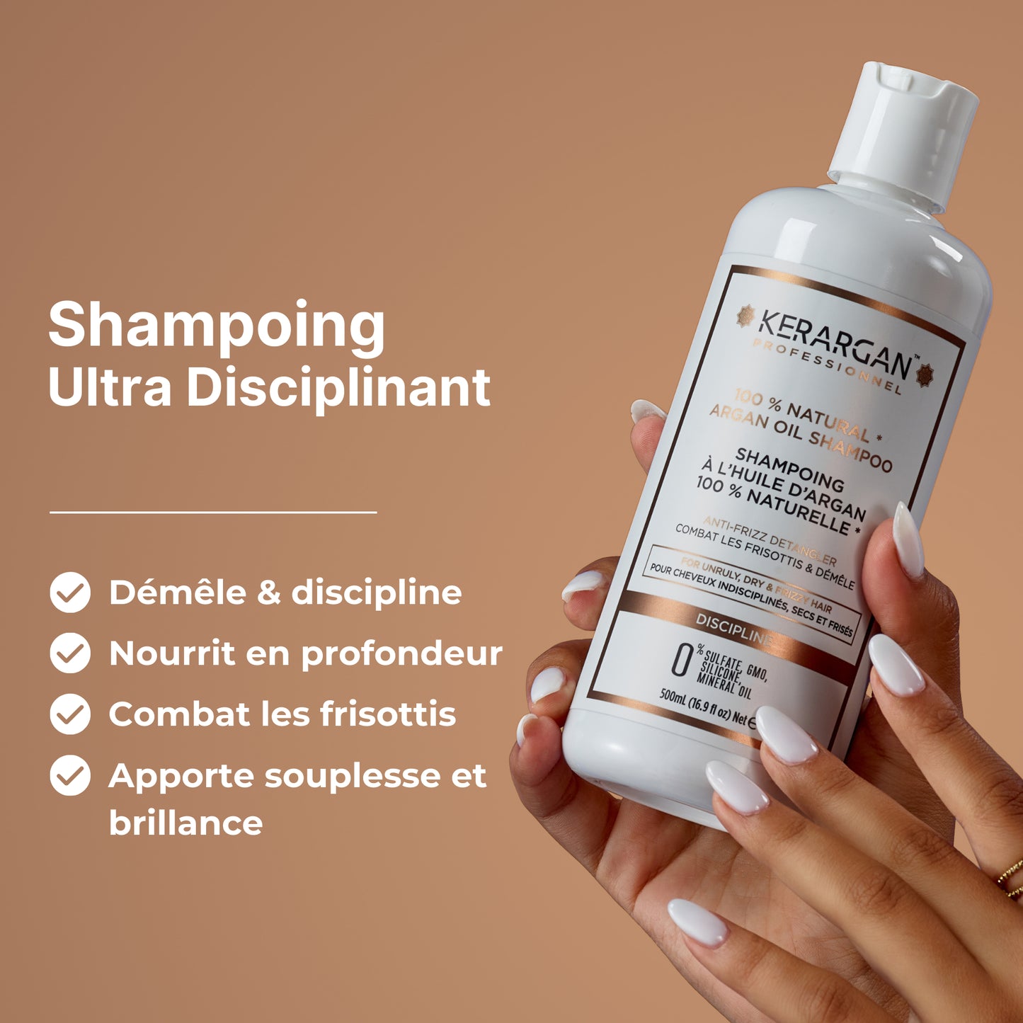 Shampoing disciplinant à l'huile d'argan - 500ml