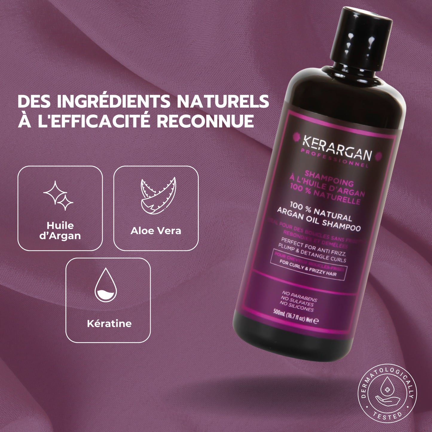 Shampoing disciplinant à l'huile d'argan - 500ml