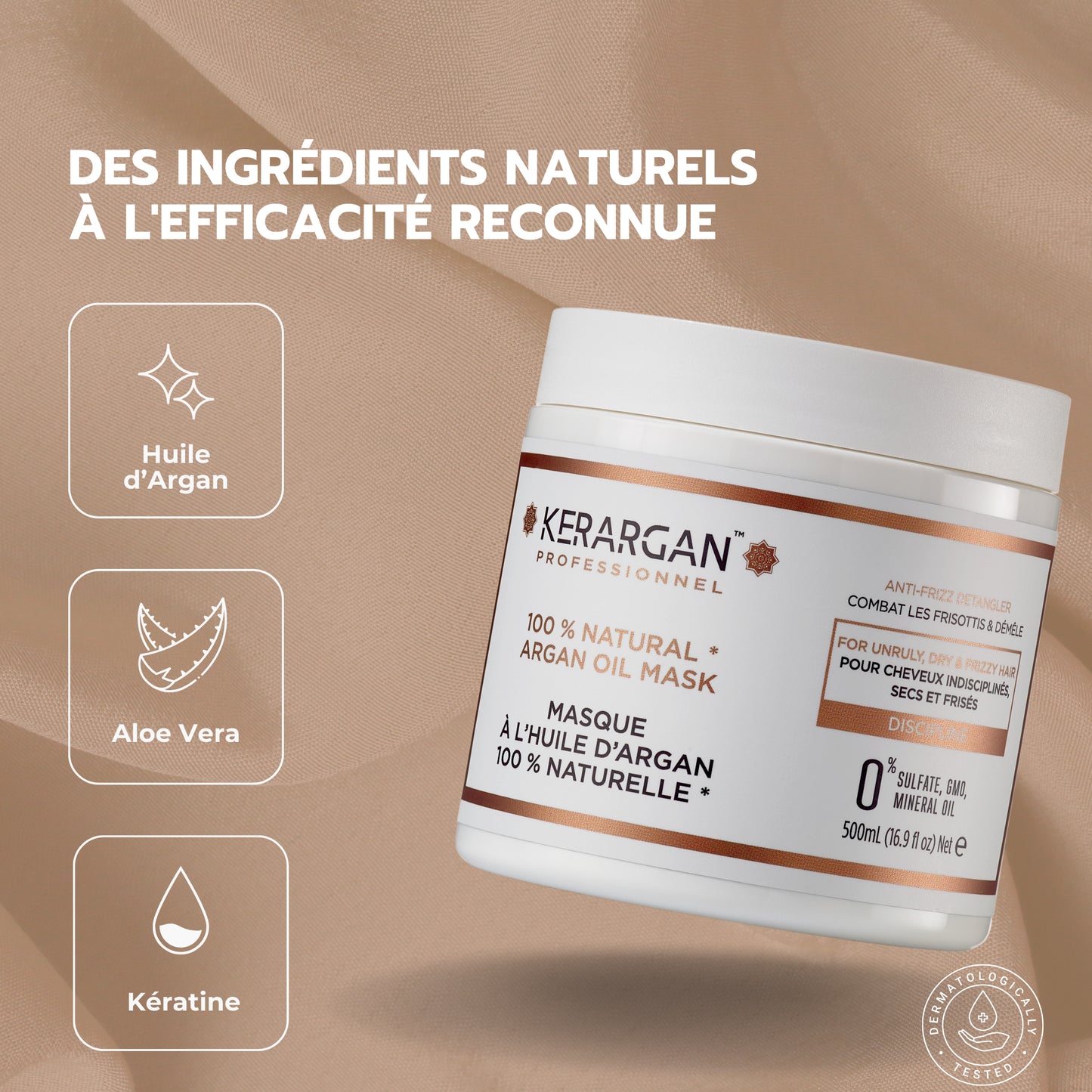 Masque disciplinant à l'huile d'argan - 500ml