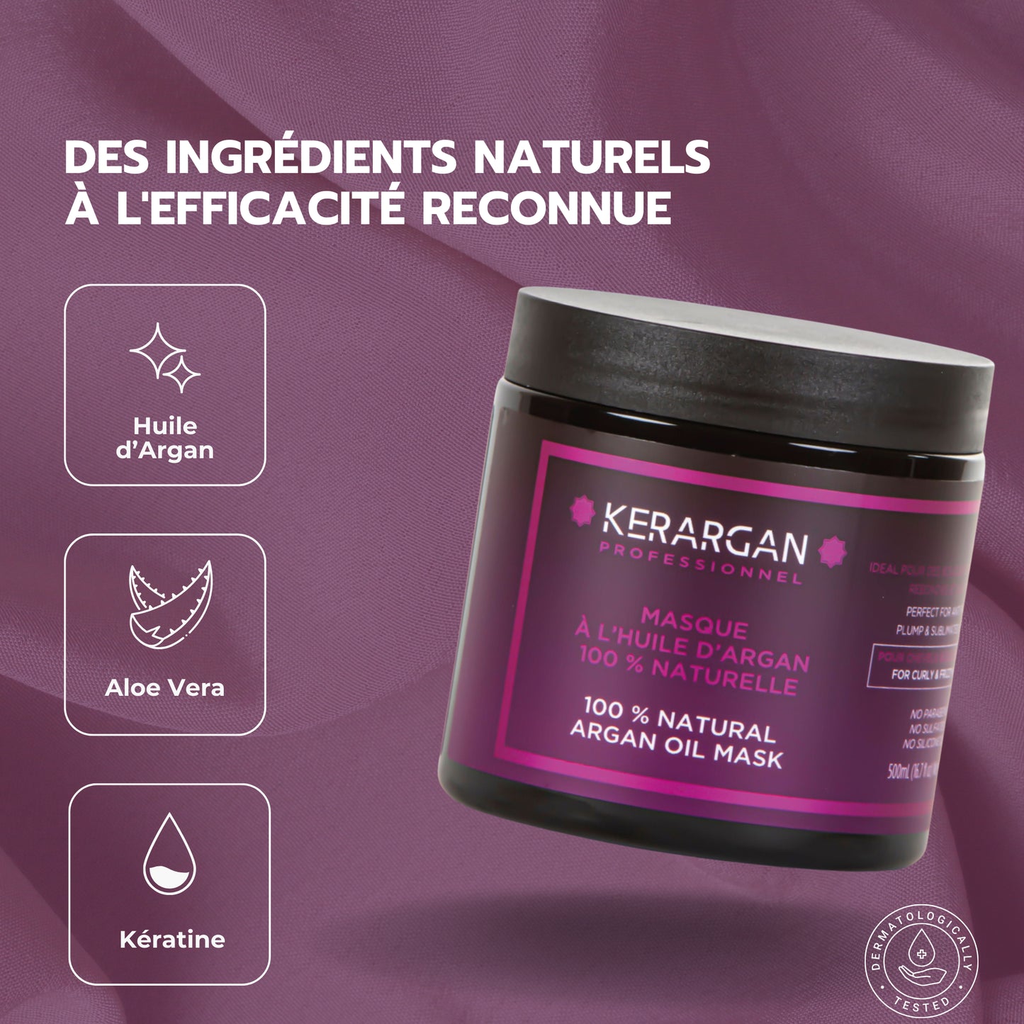 Masque disciplinant à l'huile d'argan - 500ml