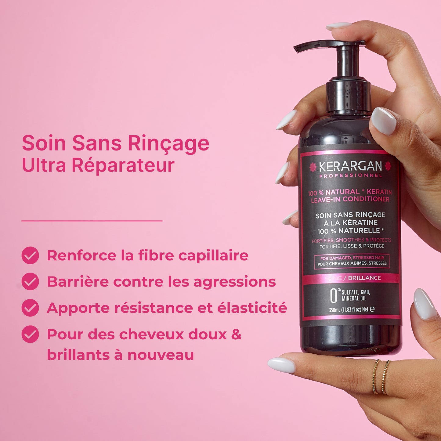 Soin sans rinçage à la kératine - 350ml