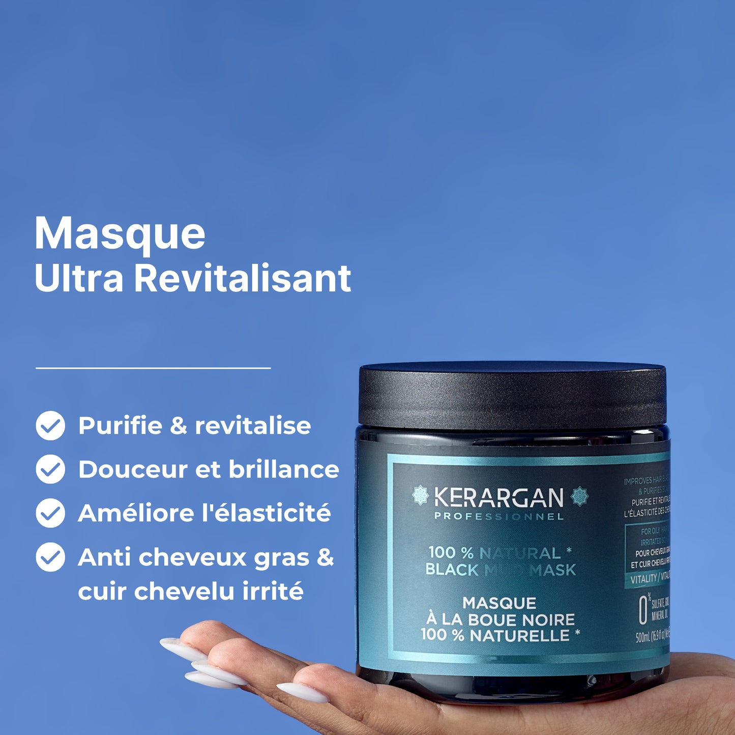 Masque revitalisant à la boue noire - 500ml