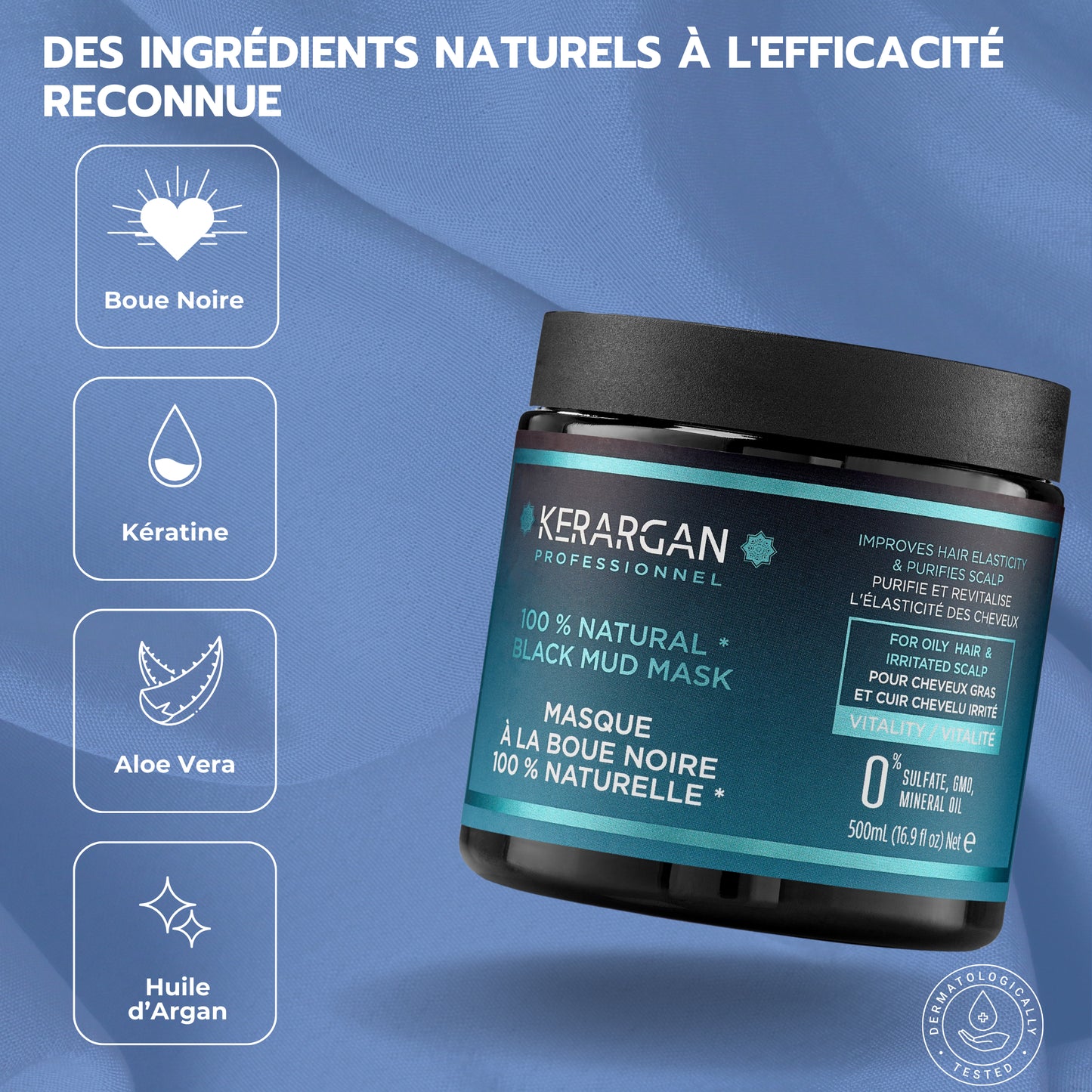 Masque revitalisant à la boue noire - 500ml