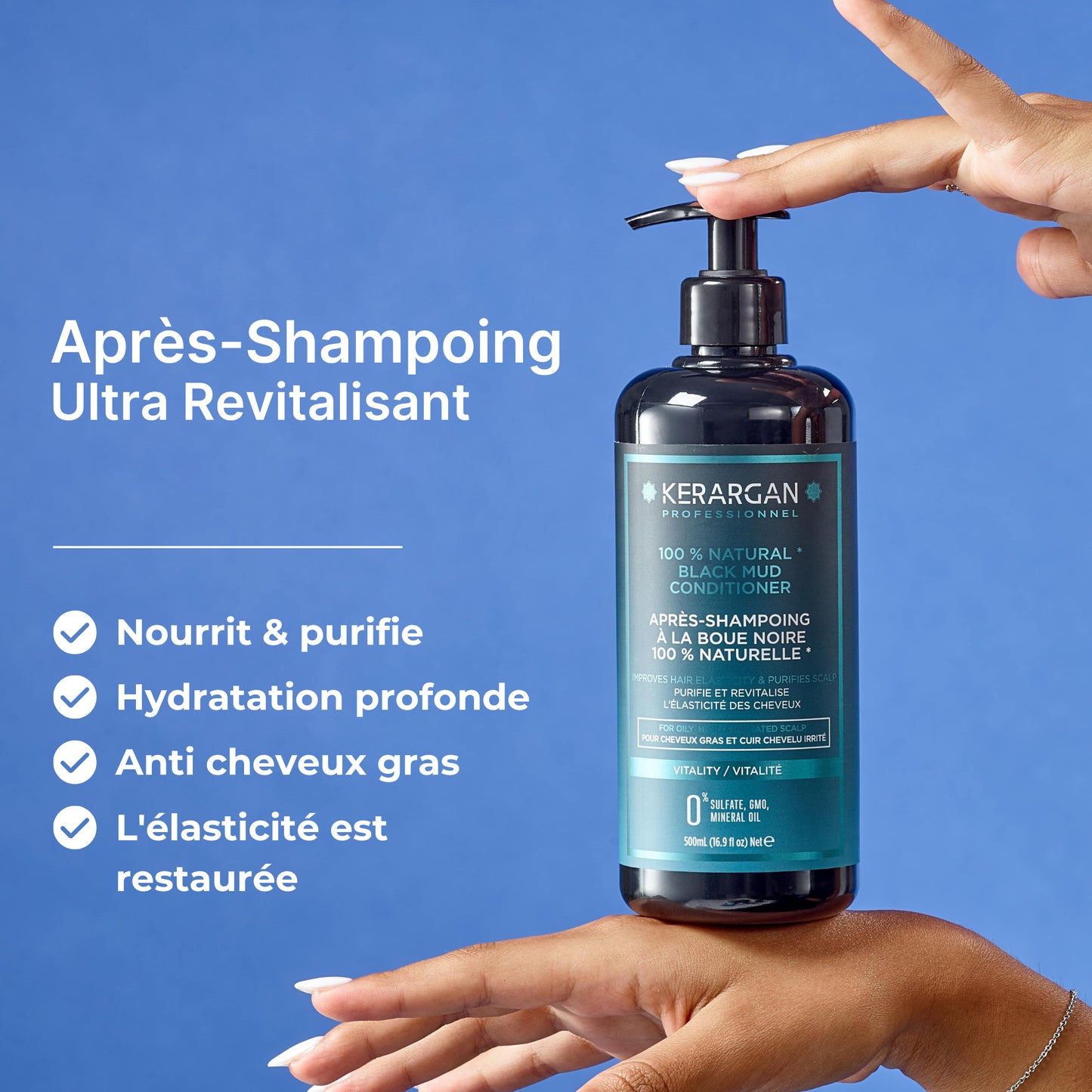 Après-shampoing revitalisant à la boue noire - 500ml