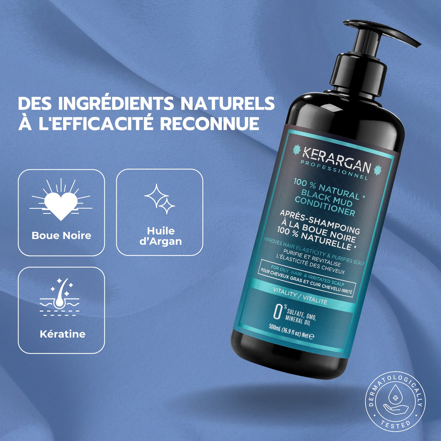 Après-shampoing revitalisant à la boue noire - 500ml