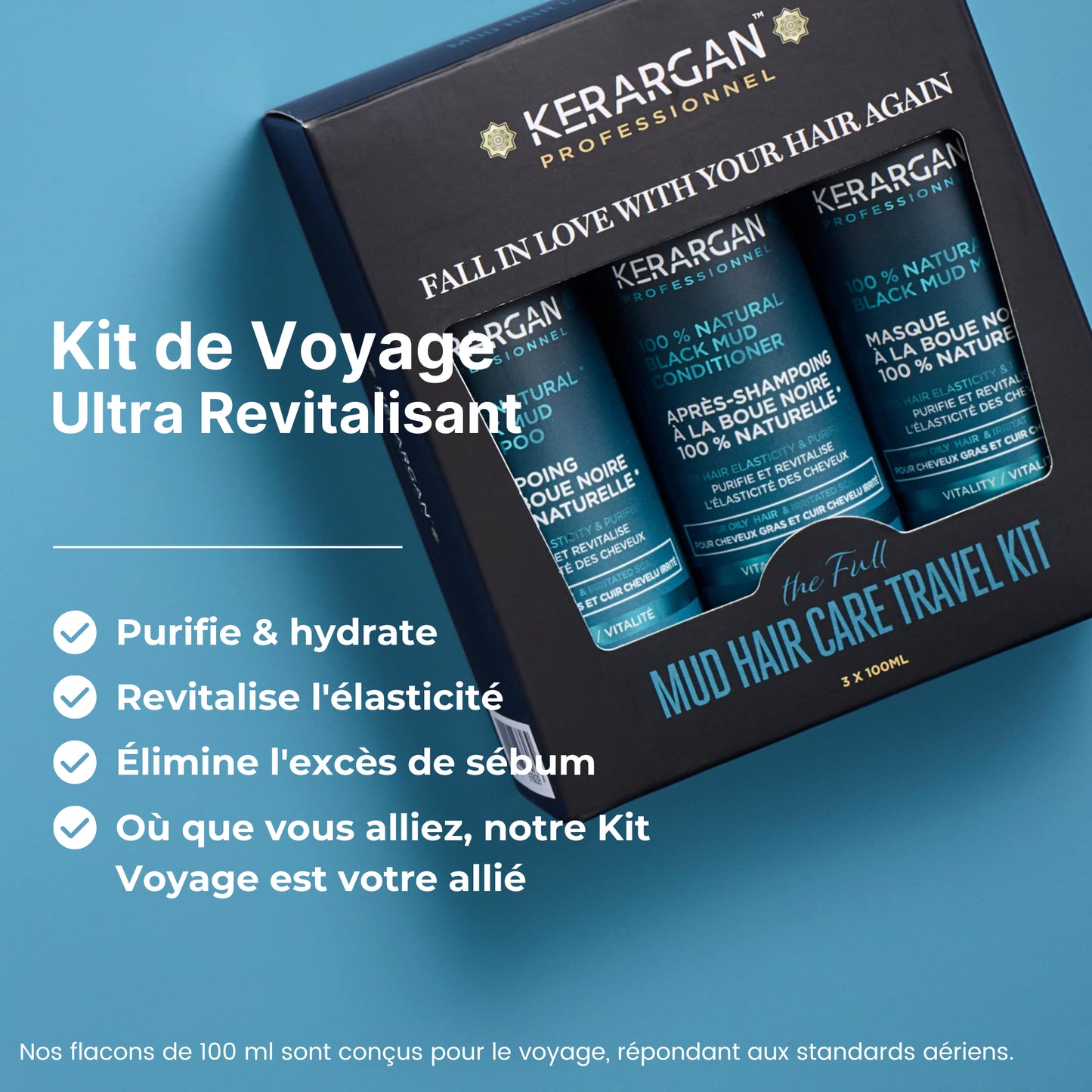 Kit voyage à la boue noire - 300ml