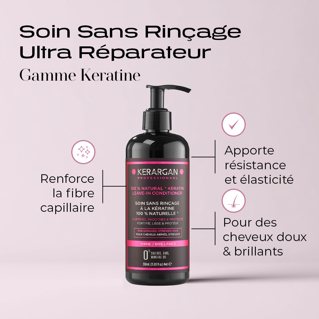 Soin sans rinçage à la kératine