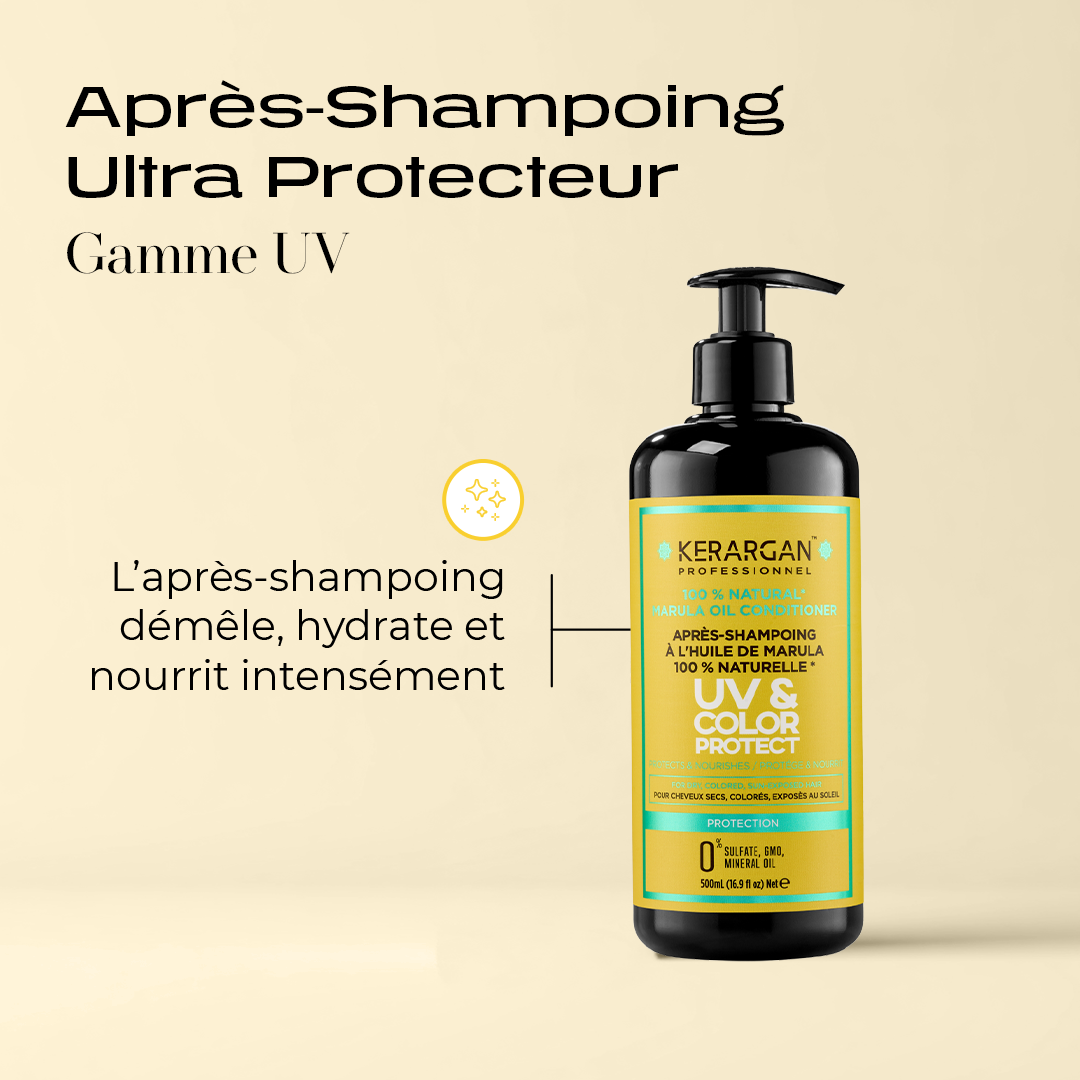 Après-shampoing protecteur UV et couleur à l'huile de Marula - 500ml