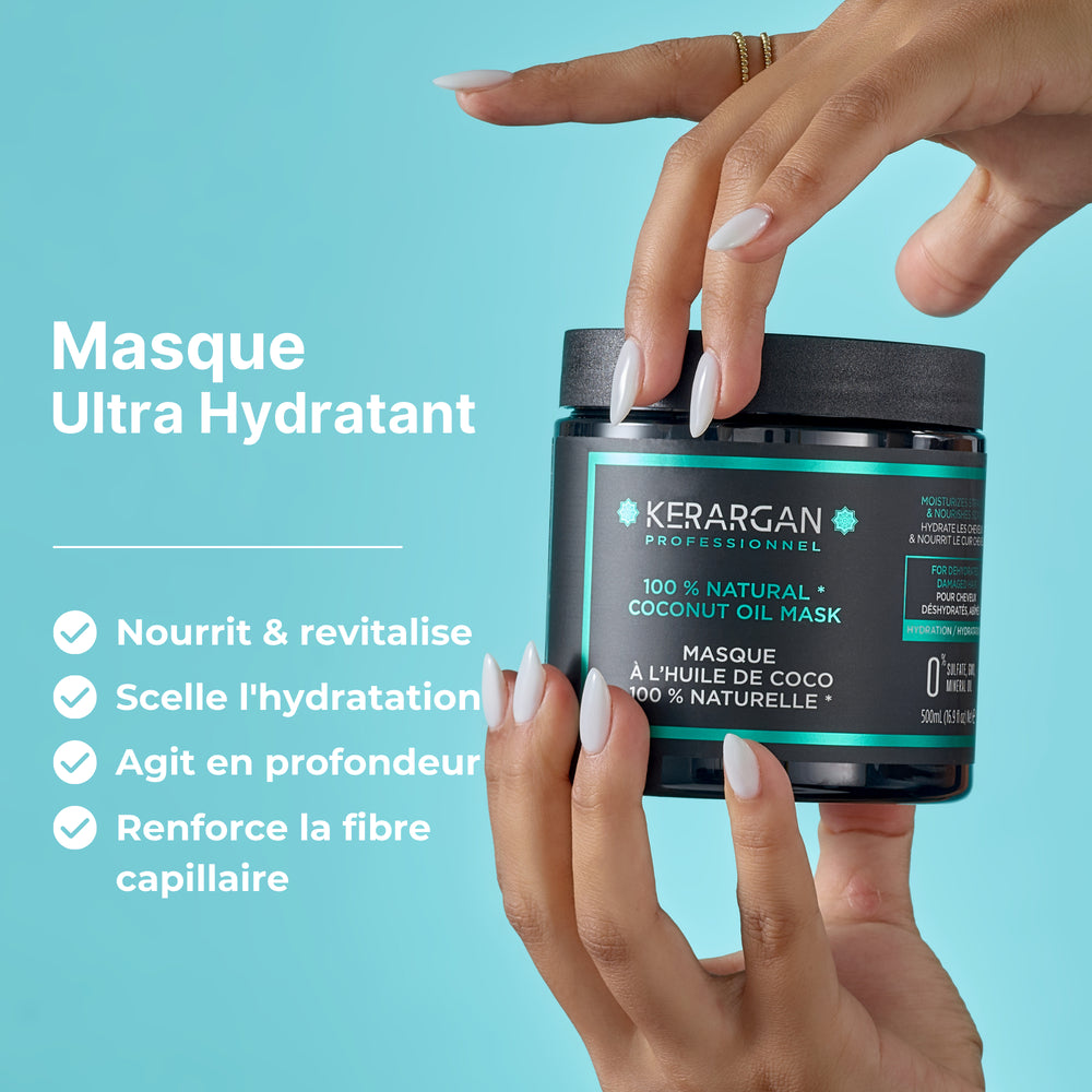 
                      
                        Masque capillaire hydratant à l'huile de coco - 500ml
                      
                    