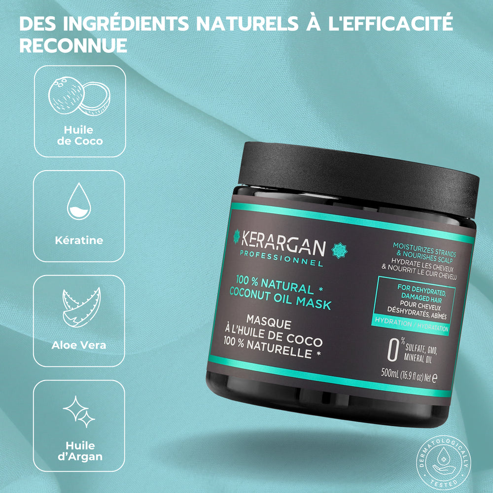 
                      
                        Masque capillaire hydratant à l'huile de coco - 500ml
                      
                    