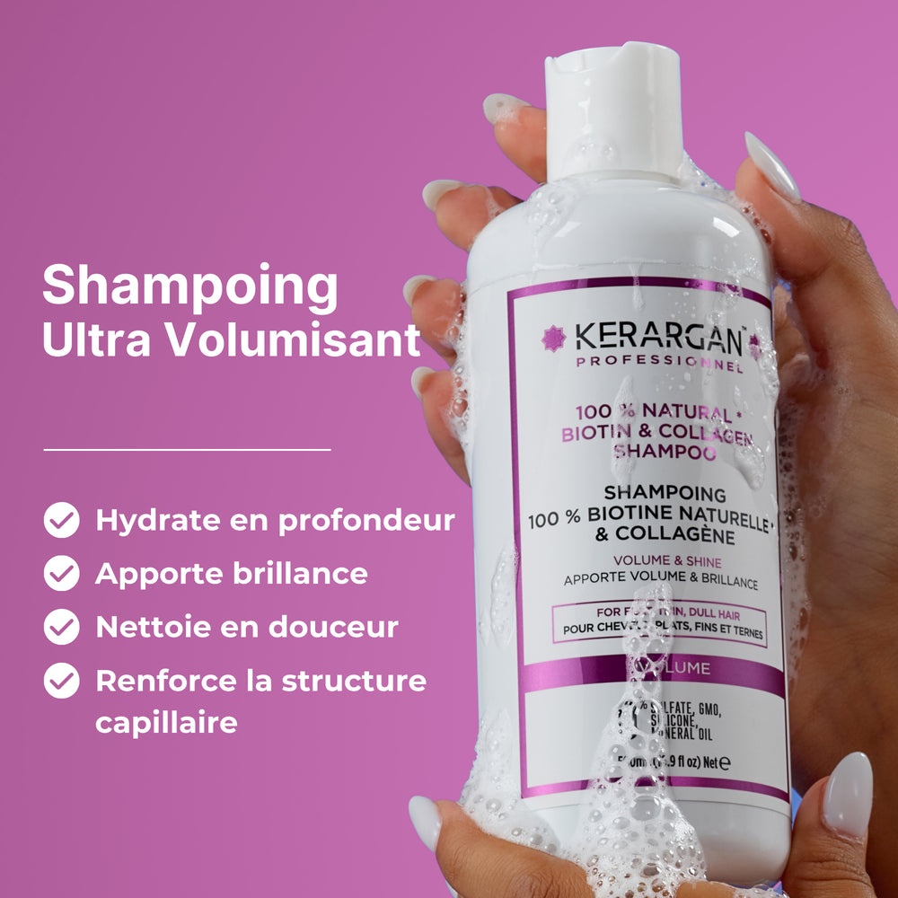 
                      
                        Shampoing volumisant à la biotine et au collagène - 500ml
                      
                    