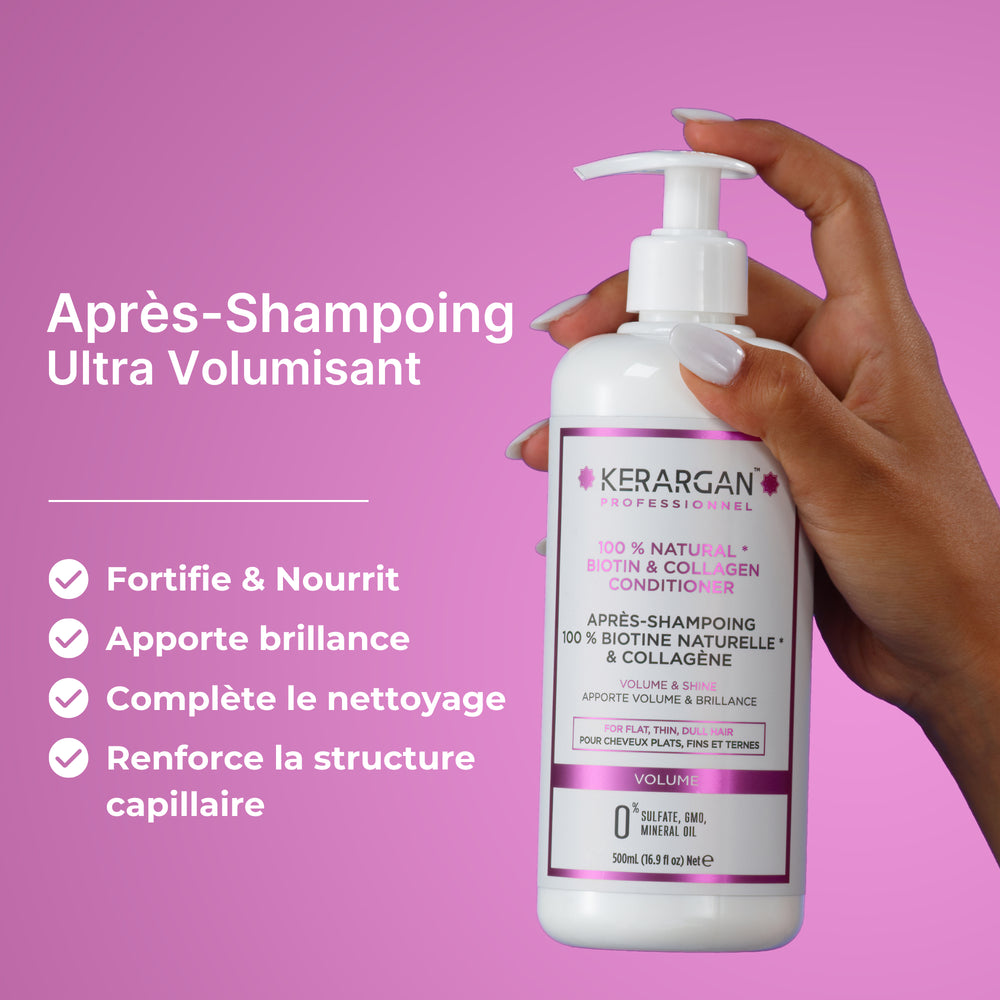 
                      
                        Après-shampoing volumisant à la biotine et au collagène - 500ml
                      
                    