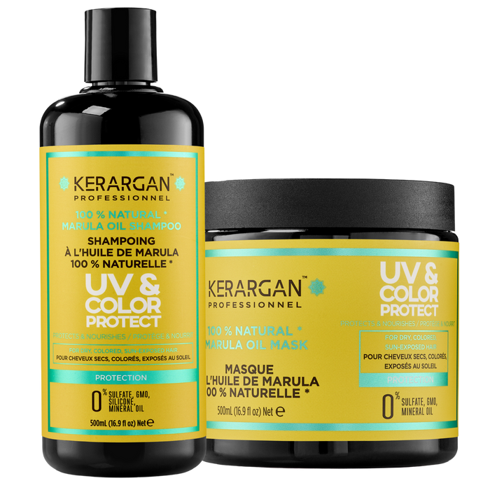 Duo shampoing et masque marula UV 2x500 ml