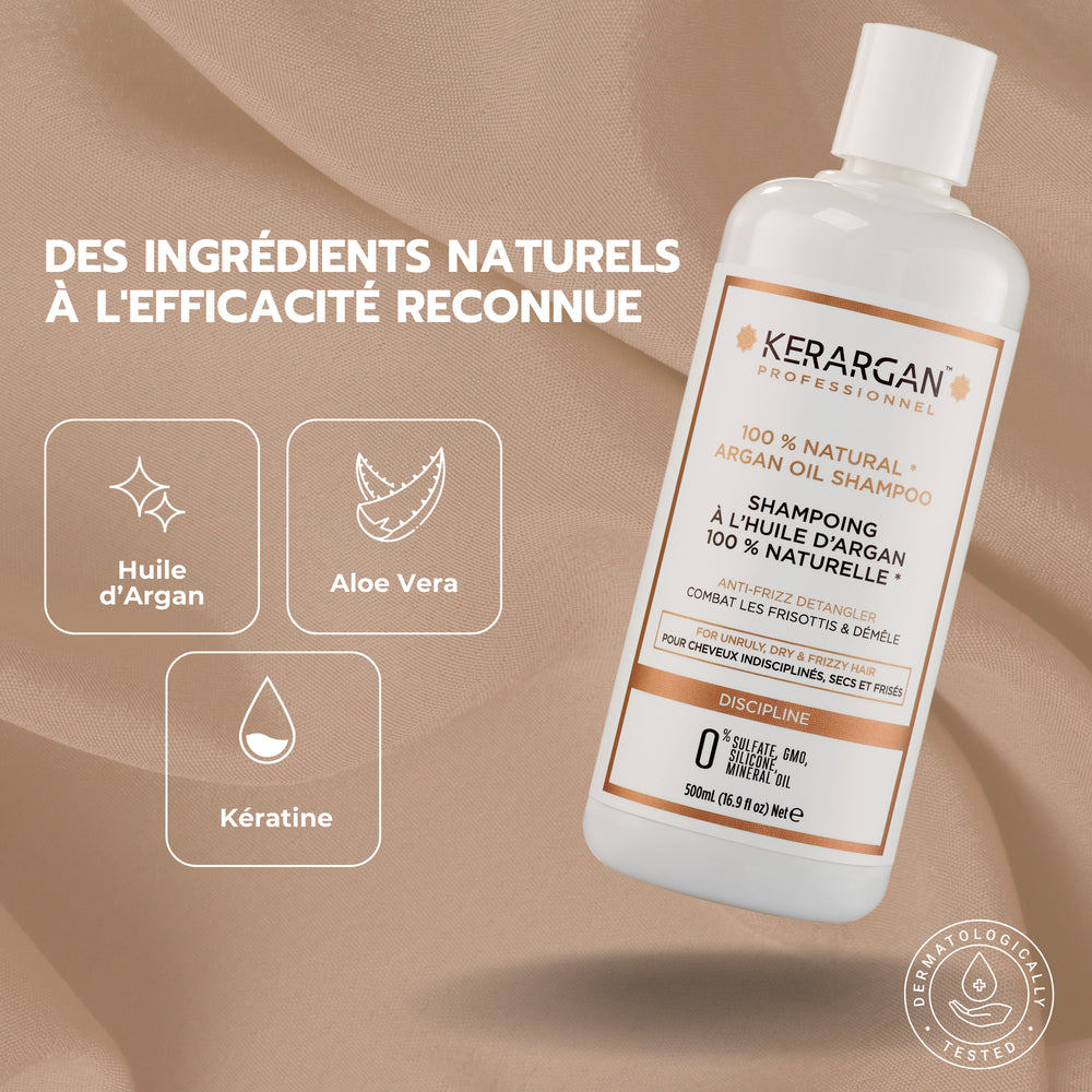 
                      
                        Shampoing disciplinant à l'huile d'argan - 500ml
                      
                    