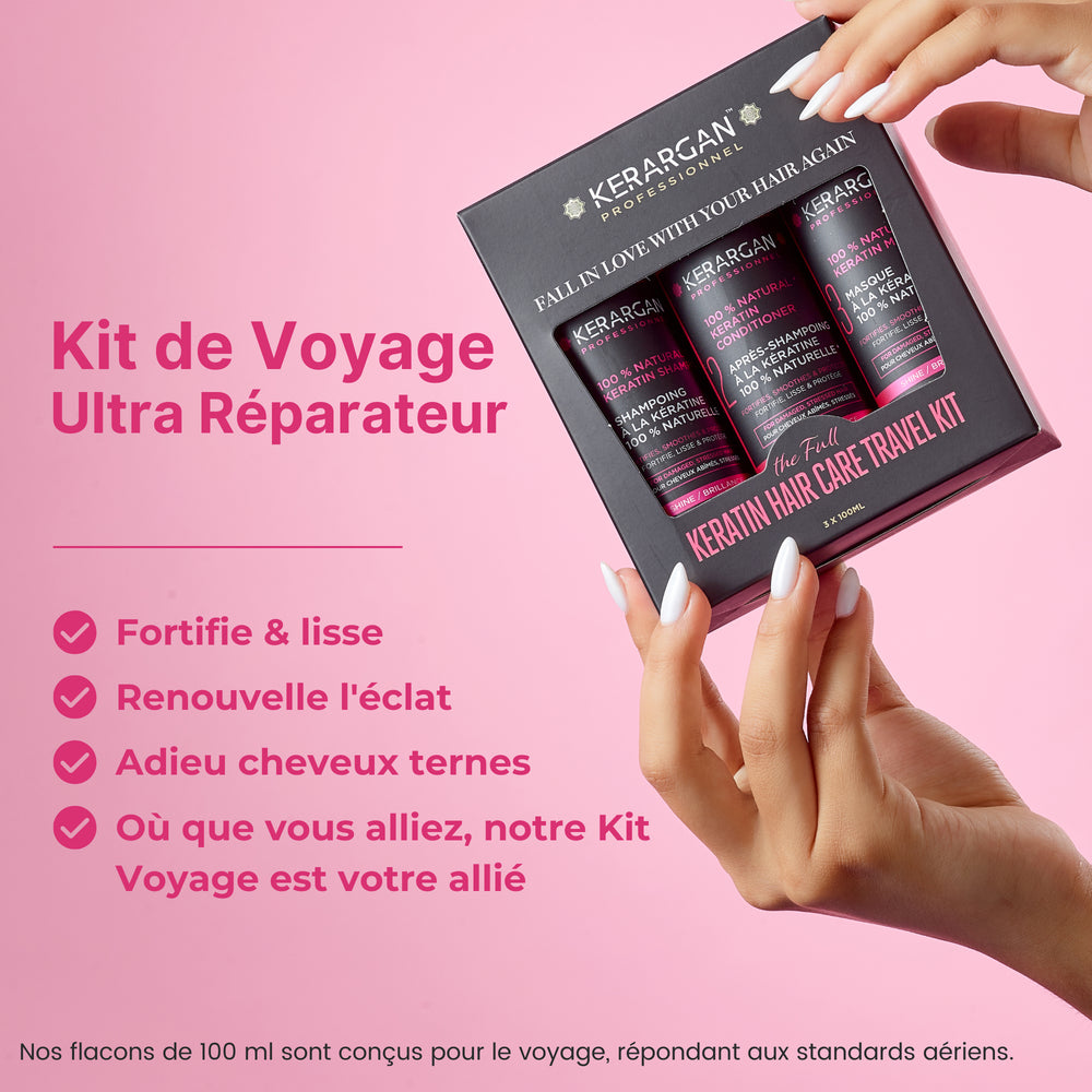 
                      
                        Kit de voyage à la kératine - 3x100ml
                      
                    