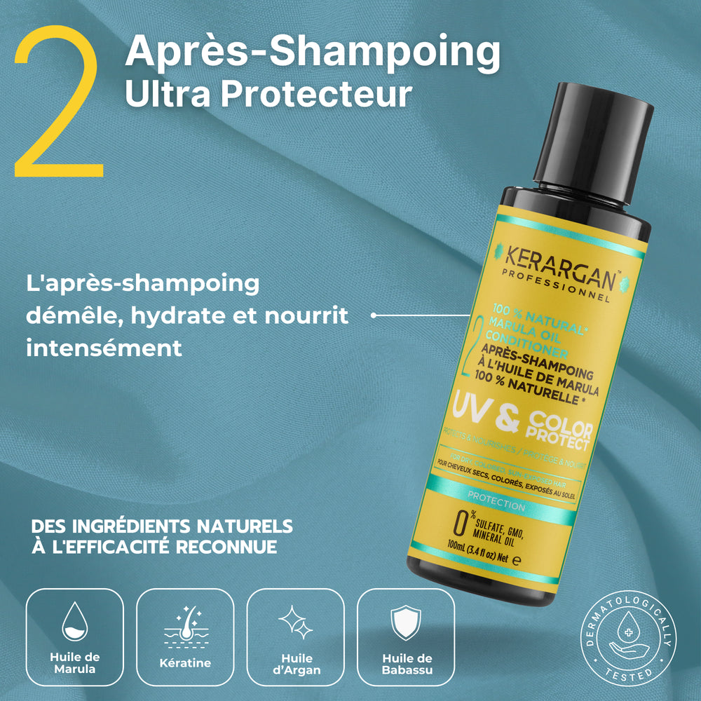 
                      
                        Kit de voyage UV et couleur à l'huile de Marula - 300ml
                      
                    