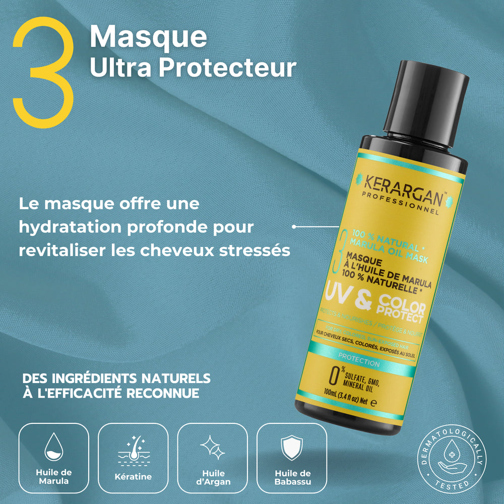 
                      
                        Kit de voyage UV et couleur à l'huile de Marula - 300ml
                      
                    