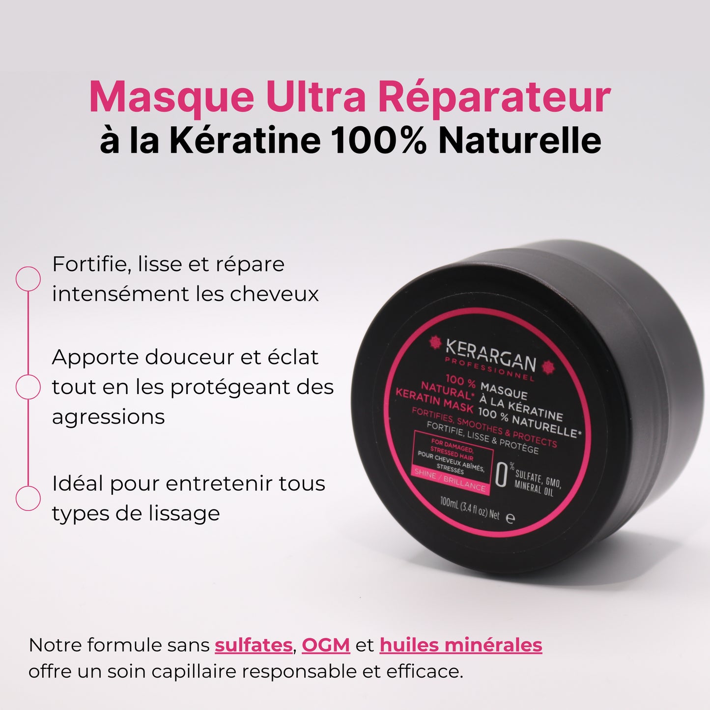 Masque ultra réparateur à la kératine - 100ml