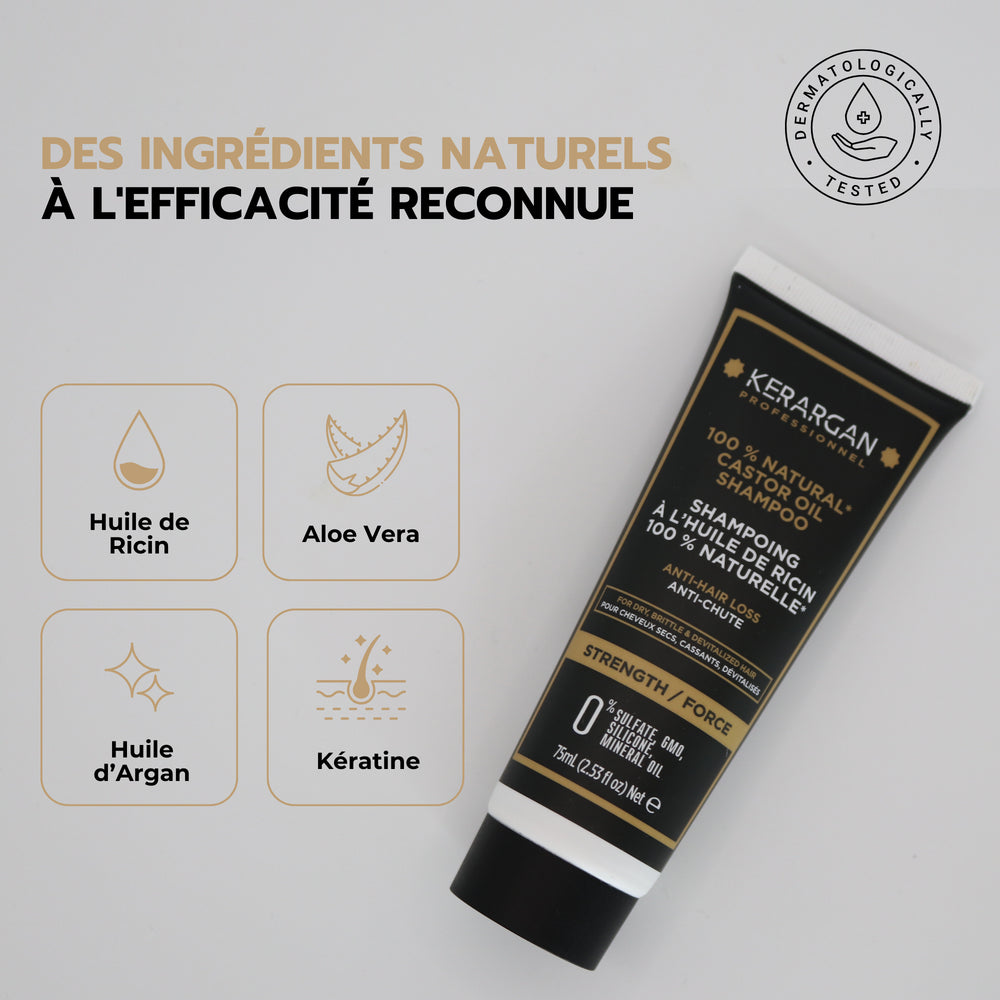 
                      
                        Shampoing à l'huile de ricin - 75ml
                      
                    