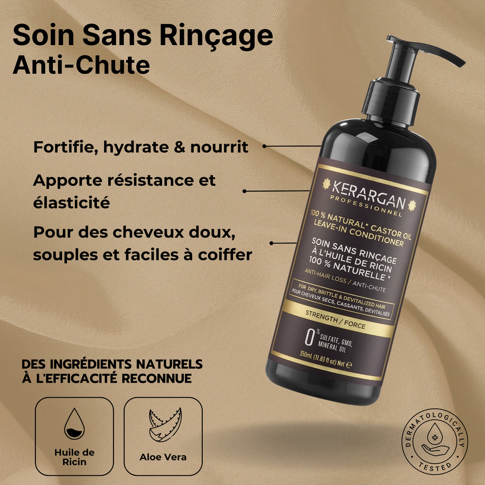 
                      
                        Ensemble shampoing, après-shampoing, masque, sérum et leave-in à l'huile de ricin - 1950ml
                      
                    