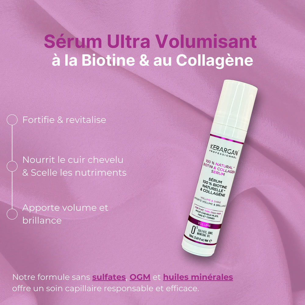 
                      
                        Sérum volumisant à la biotine et au collagène - 50ml
                      
                    