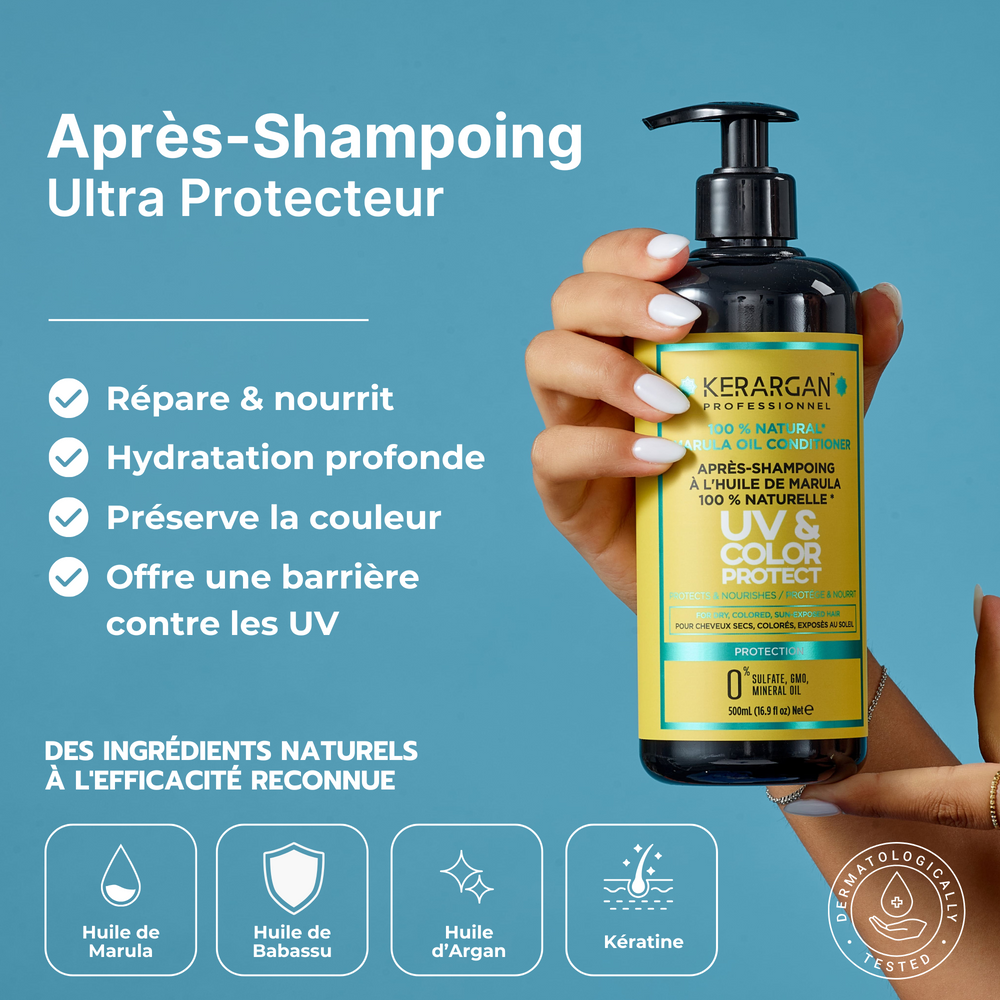 
                      
                        Soin Complet UV à l'Huile de Marula - 3x500ml + 2x100ml
                      
                    