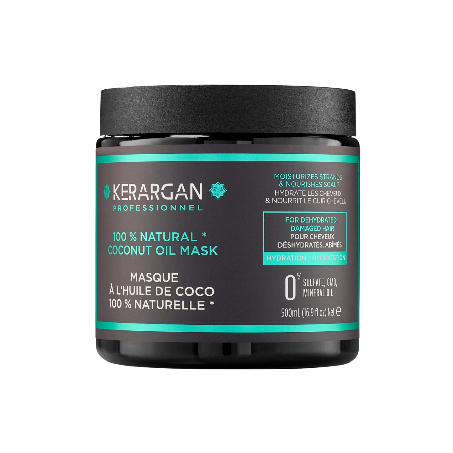 Masque capillaire hydratant à l'huile de coco - 500ml