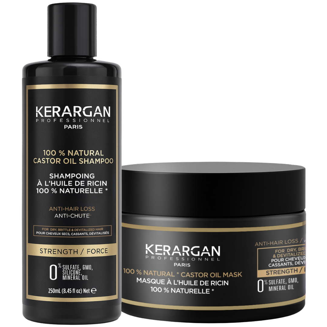Duo Anti-Chute Shampoing & Masque Huile de Ricin - 500ml