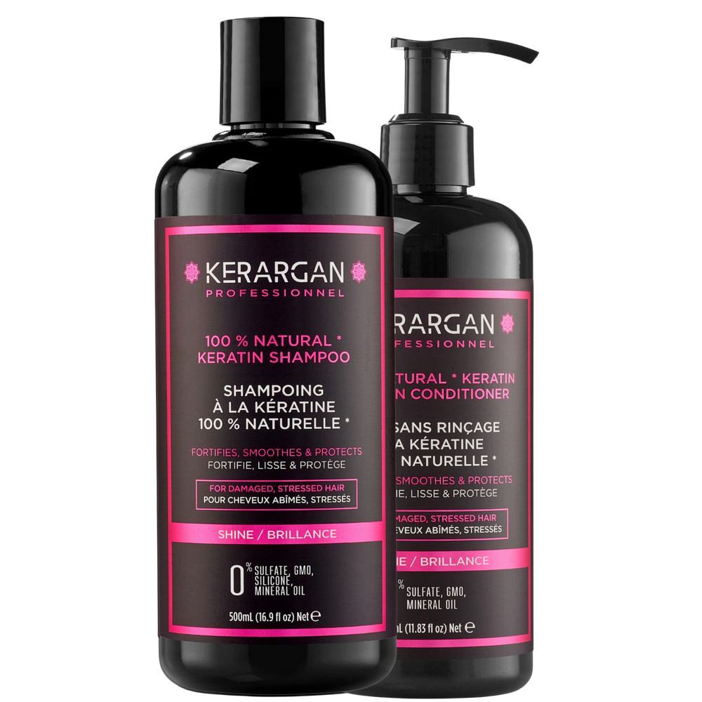 Duo shampoing et leave-in à la kératine - 850ml