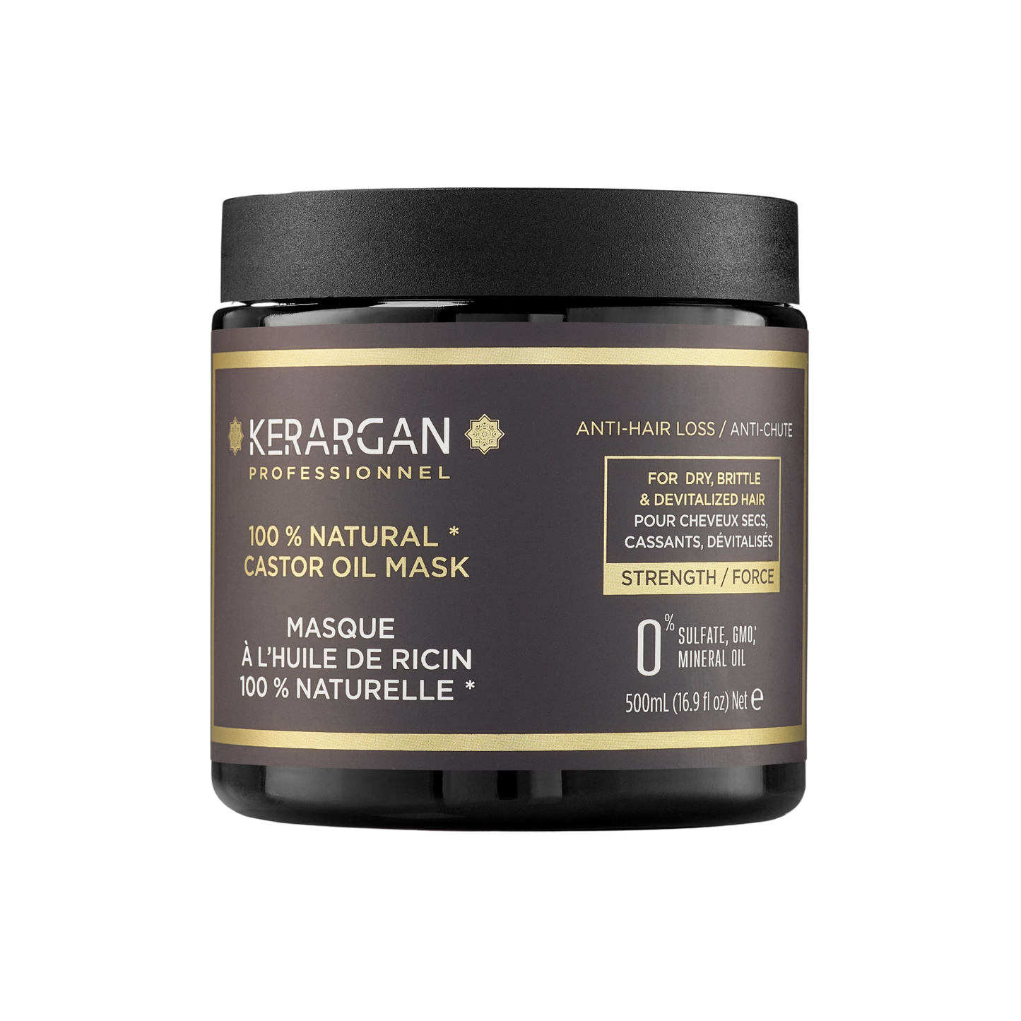 Masque à l’huile de ricin Kerargan — nutrition profonde et éclat pour cheveux secs