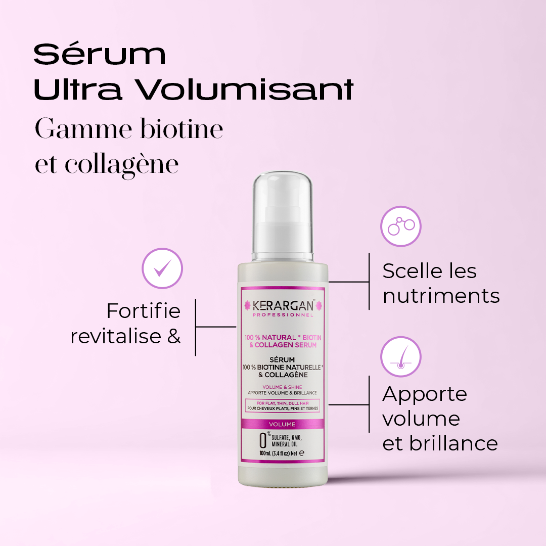 Sérum volumisant à la biotine et au collagène