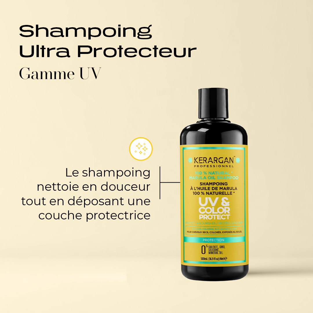 Shampoing protecteur UV et couleur à l'huile de Marula