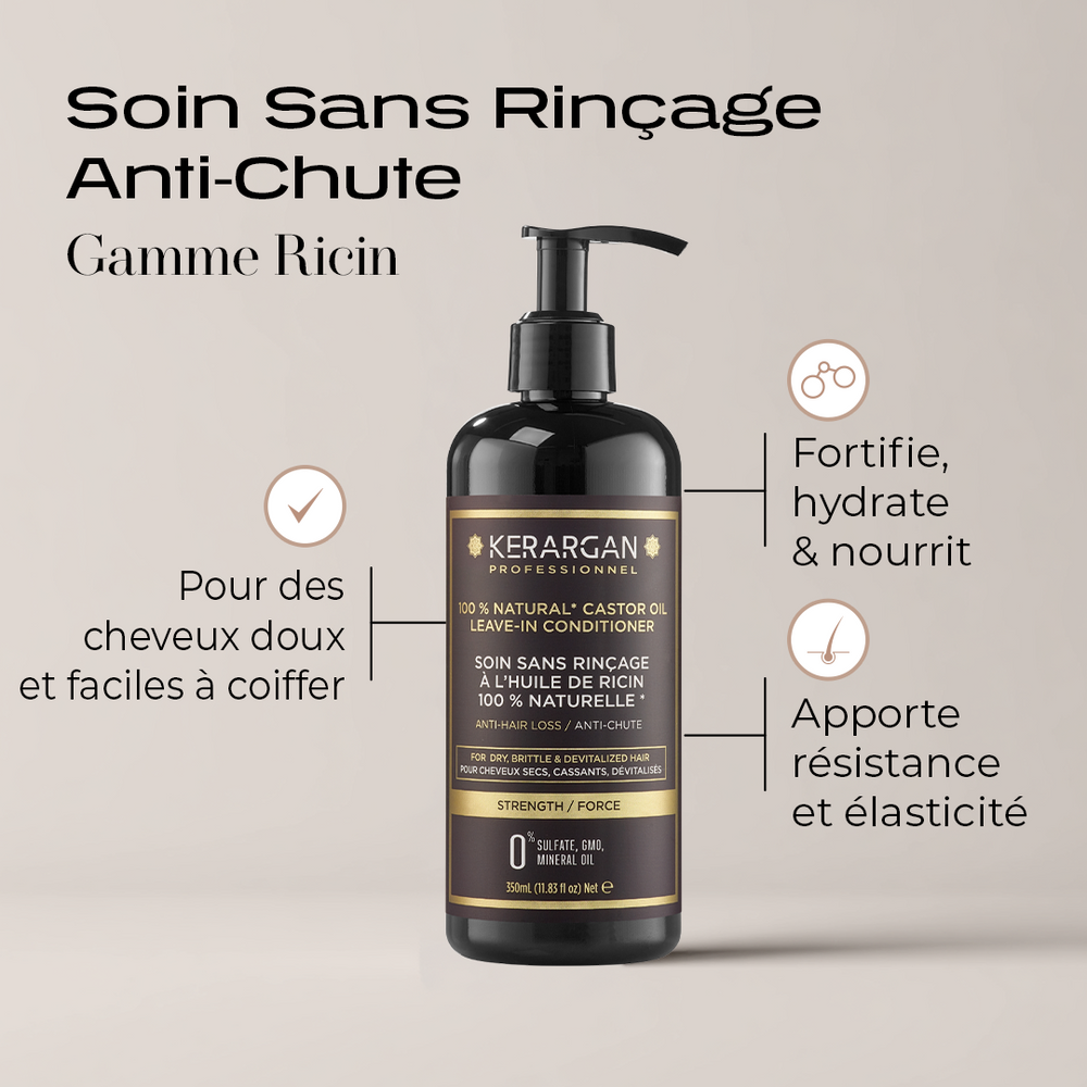 Soin sans rinçage à l'huile de ricin